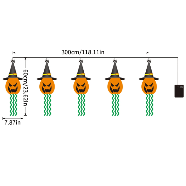 Halloween LED-vilkkuvat valot Hehkuvat LED-valosarjat Halloweeniin Halloween-juhlat Sisustus Koti & Puutarha Koristevalot Sunmostarilta