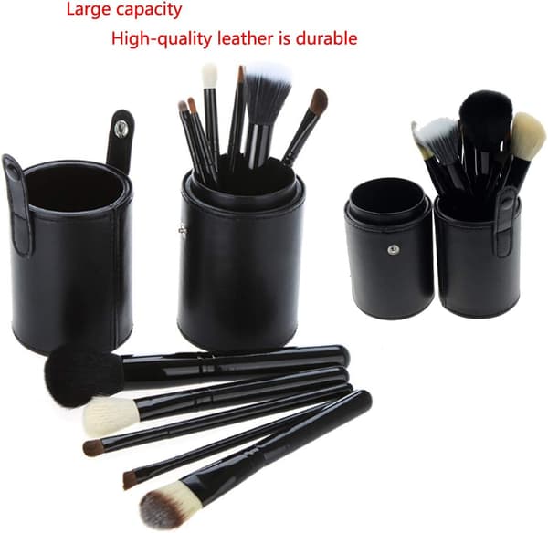2 stk Makeup Penselholder PU Læder Bærbar Rejse Kosmetik St
