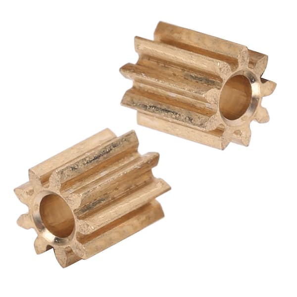 2 stk. motor tandhjul messing udskiftning til Duplo Intelli Lok modul 0.5 9 tænder