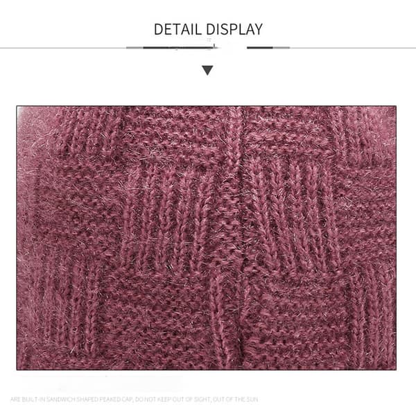 Pink uldhue med fleece for at holde varmen