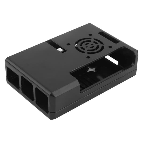 Skyddande skal, frostad låda, ABS för Raspberry Pi 3B 3B+ E-stil med skruvar (svart)
