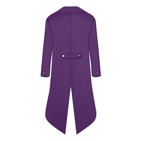 Halloween Kläder för Förälder och Barn, Herr Retro Kläder, Barnens Midilånga Punk Retro Smoking Purple 155