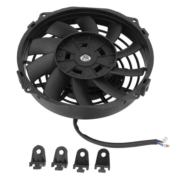 7 tommers svart universell elektrisk radiator kjølevifte 10 blader slank vifte push pull DC 12V for biler