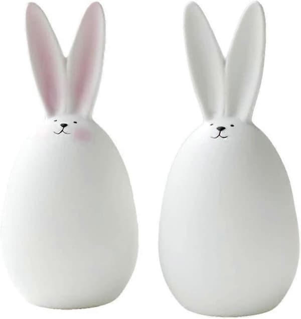 Easter Ceramic Rabbit Figurine Ornament White Desk Decoration