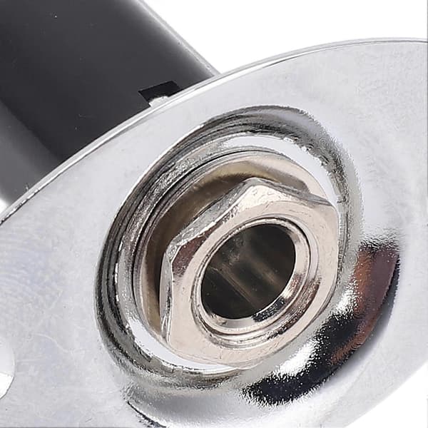 6,35 mm Elektrisk Gitarrinnstikkplate Metall Oval Formet Støyreduksjon Gitarinnstikk Utgangsplate