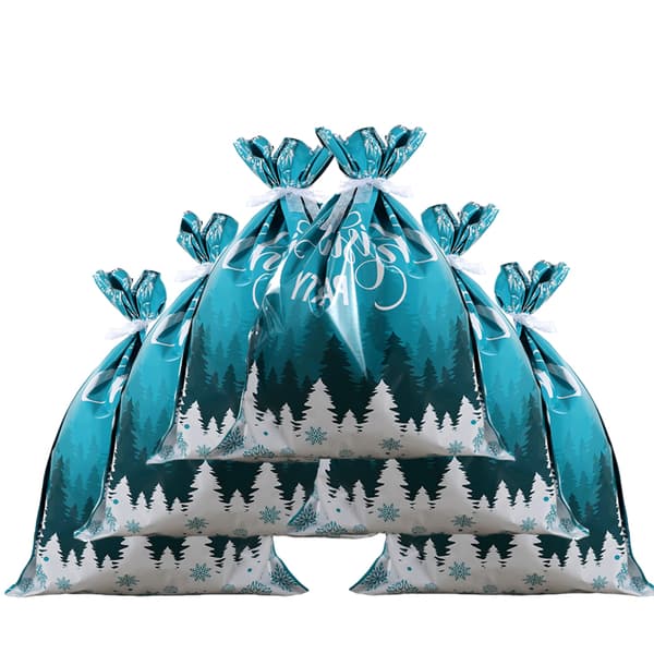 #6st julklappspåsar, godisförpackning med dragsko 44x57cm#