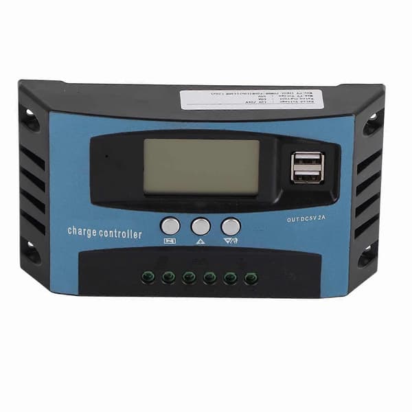 Solar Charge Controller 12V 24V Intelligent Identification MPPT Opladning LCD Display Solpanel Opladningsregulator 60A (20A Afladning)