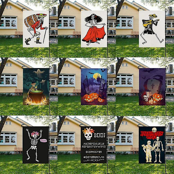 Halloween Lippu Karkki vai kepponen Puutarhalippu, Halloween Piha ulkokoriste Type A