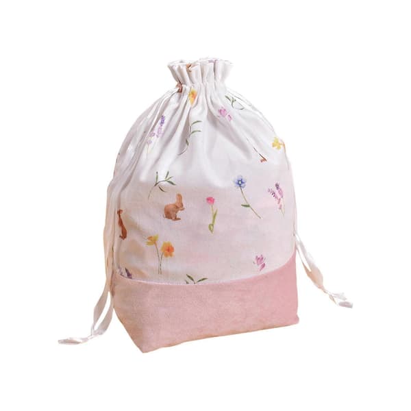Easter Candy Storage Drawstring Bag, Reusable Pouch for Party Favors, Egg Hunt Supplies & Ornament Storage