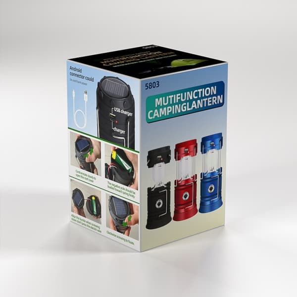 Utendørs LED campinglampe Bærbar USB oppladbar nødlampe (gløder rødt) qd