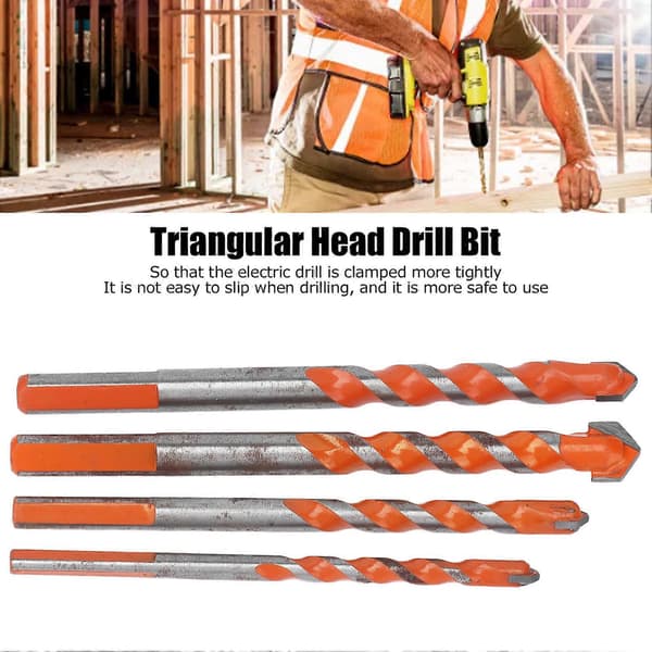 Trekantet borebit 6mm 8mm 10mm 12mm Multifunktionelle hårdlegeringsborebits til fliser beton mursten glas