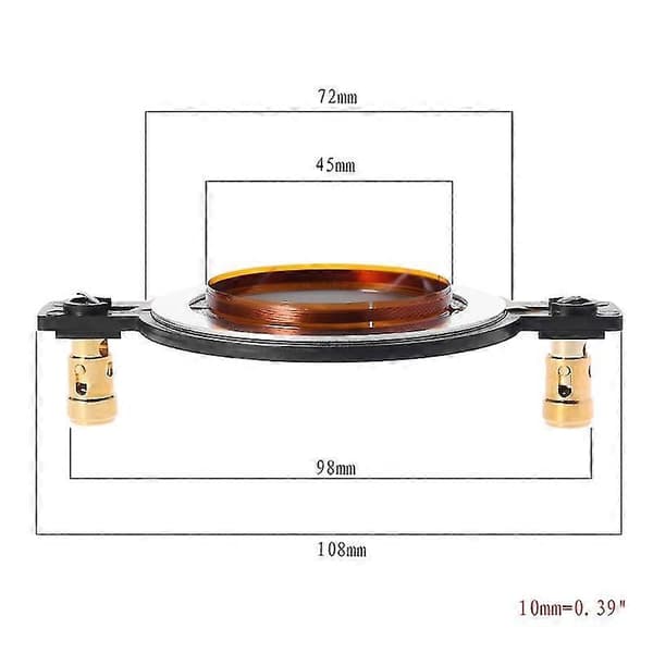 Audio Højttaler Titanium Film 44 Core Svingspole Spole Diskant Tilbehør