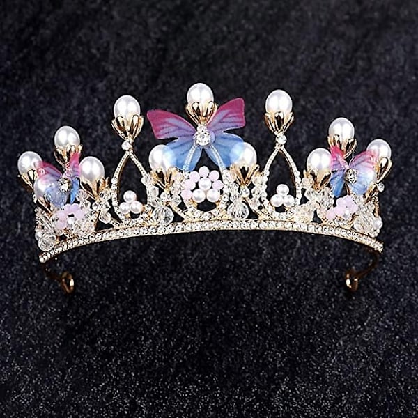 Krystall Tiara Krone Barn Diadem Prinsesse Jente Pannebånd Vintage gave til festfestivaler Cosplay - Perfekt qd