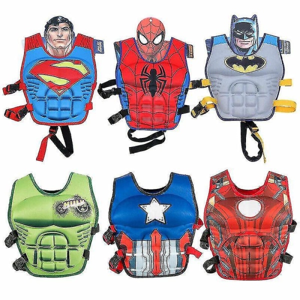 Flytväst för barn, flytväst för simning, flythjälpmedel, Spiderman-flytväst - bra Captain America S