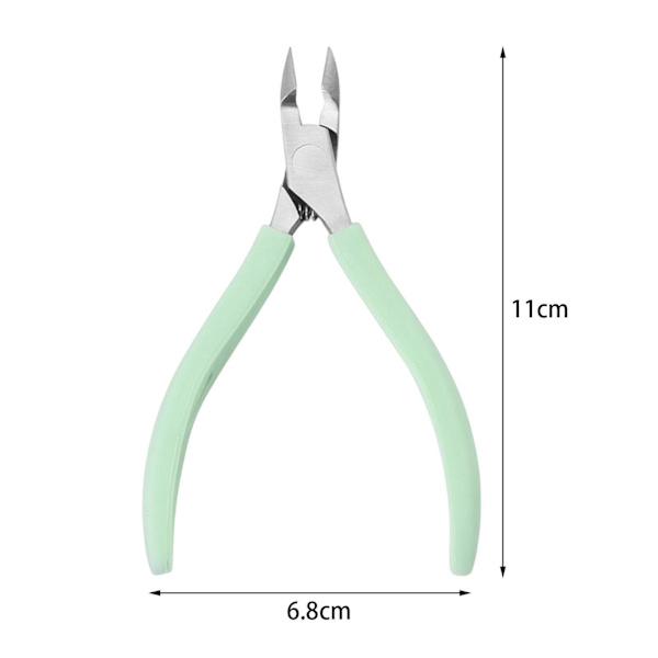 1/2/3/5 Rostfritt stål Nagelbandssax Anti För Slip Silikon Green 11 x 6.8cm 1Set