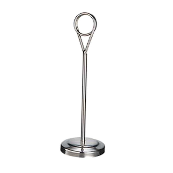 1/2/3/5 Bordnummerholder i rustfrit stål Skiltholder Fotostativ Til Silvery 20cm 1 Pc