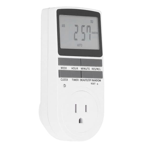 15A LCD-display energibesparende timerstikudtag til husholdningsapparater tidsafbryder
