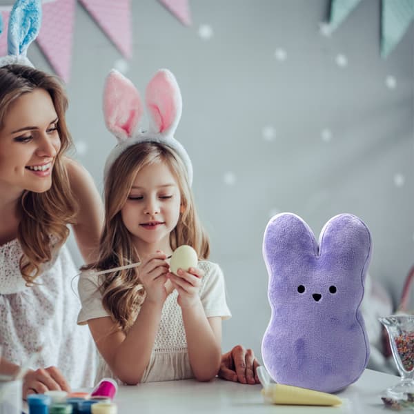 Blue Peeps Bunny Ornament Easter Cartoon Plush Rabbit Decoration