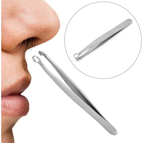 Universal Nose Hair Pincett Rostfritt stål rund spets för Trimmi