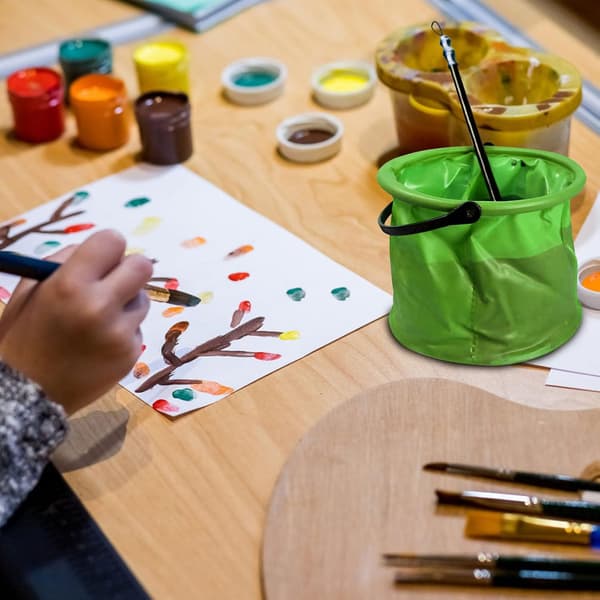4 stk. Små malingbøtter i rommet Mini plast akryl for Washi