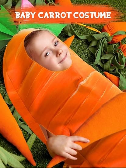 Påske Barn Gulerod Kostume Orange Halloween Gulerod Cosplay Kostume
