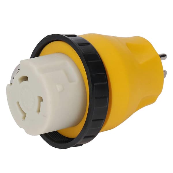 Bobilstromkontakt 15A til 50A konverteringsplugg generatoradapter med vrilås US-plugg 125V