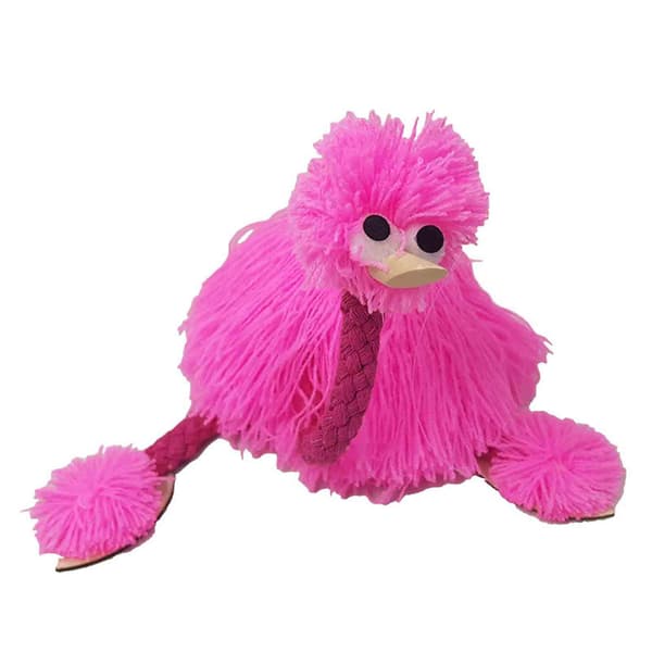 Strutsdocka i Trä, Rolig Dockteaterdocka, Snabb pink