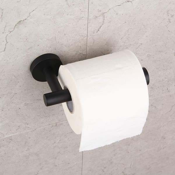 Toiletpapirholder til badeværelse SUS304 Rustfrit stål Mat Sort T