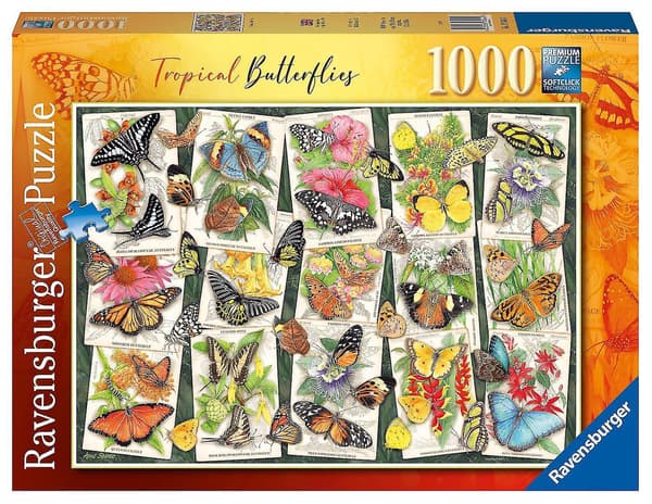 Ravensburger Tropical Butterflies Jigsaw Puzzle (1000 bitar) LÅNGT