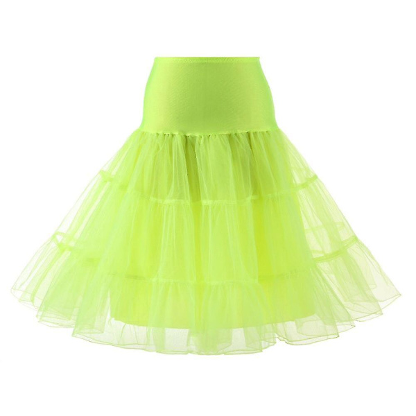 50-tals Cosplay Petticoat Rockabilly Klänning Krinoliner För Kvinna Bröllop Brud Underskört Rockabilly Tutu Snngv Light Green XL
