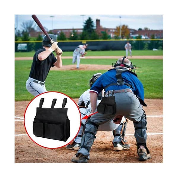 2-pack domarbollväska domarutrustning med 2 sidofickor domarutrustning för baseboll stor softbollbälte extra
