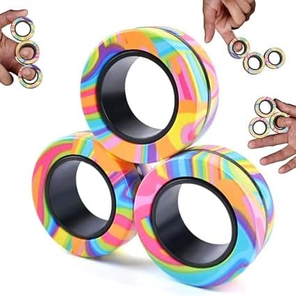 Magnetiske Ringe Legetøj, Voksne Magneter Ring Legetøj til Angstlindring Th