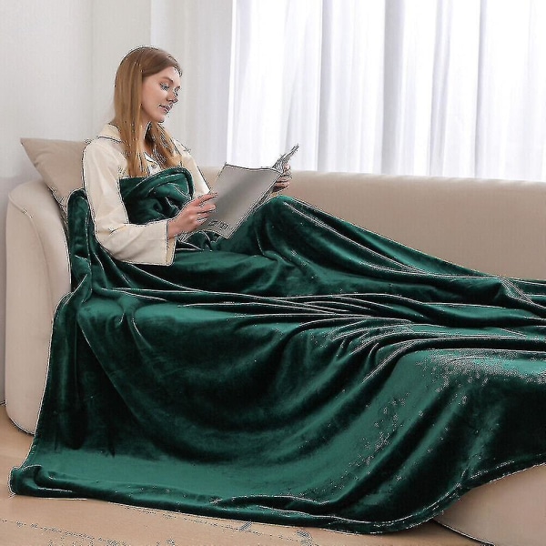 Pehmeä ja mukava suuri tekoturkistilkkupeitto sohvalle ja sänkyyn, parivuode ja king-size Green Single (100 cm x 162 cm)