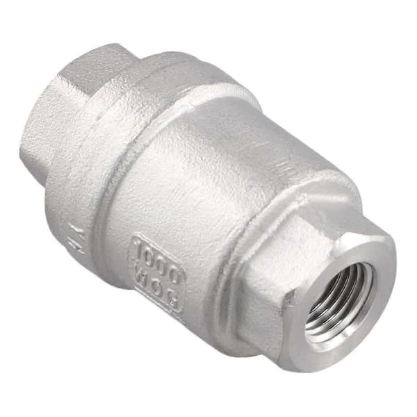 304 Rostfritt Stål Vertikal Backventil H12 Vattenpump 1/4 Tum Vattenrör Envägsventil DN8
