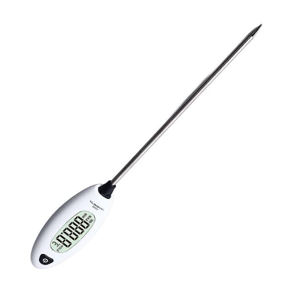 Mattermometer Digital LCD-skjerm Rustfri stålsensor for hjemmekjøkken, kjøttmatlaging og baking