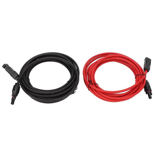 1 par 12AWG solpanelkabel med stik Soladapter forlængerkabel til fotovoltaisk system 2 meter