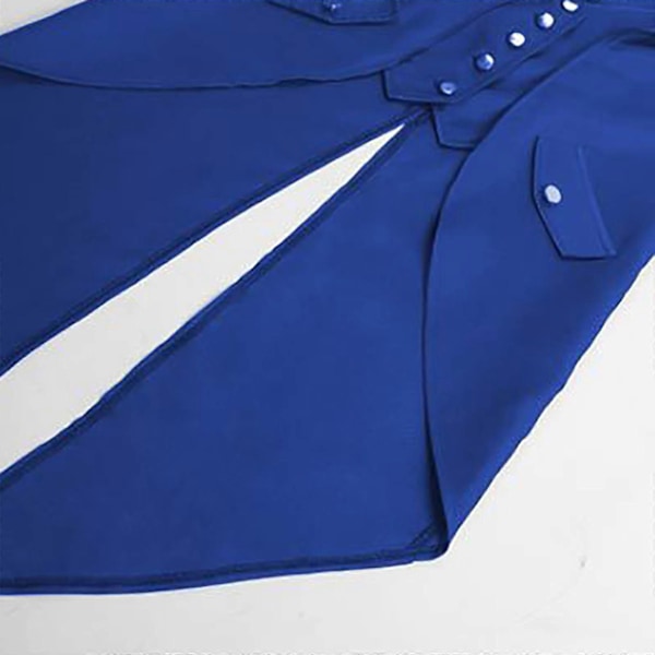 Halloween Kläder för Förälder och Barn, Herr Retro Kläder, Barnens Midilånga Punk Retro Smoking Blue XL