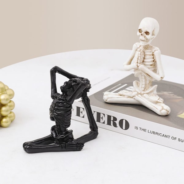 Halloween Ghost Festival Yoga Skull Figur Dekoration Ornament Skull Håndværk Små Dekorationer C C