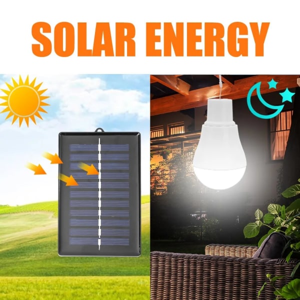 3W power Uppladdningsbar energibesparande solcellslampa Ligh