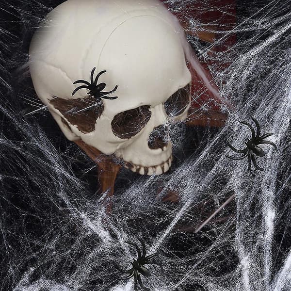 Realistisk Elastisk Spindelvev Halloween Festrekvisitter Spøkelseshus Dekor Y White 60g