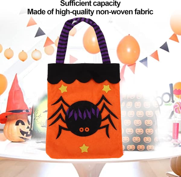 Halloween Non Woven Väskor Spider Goodie Toes