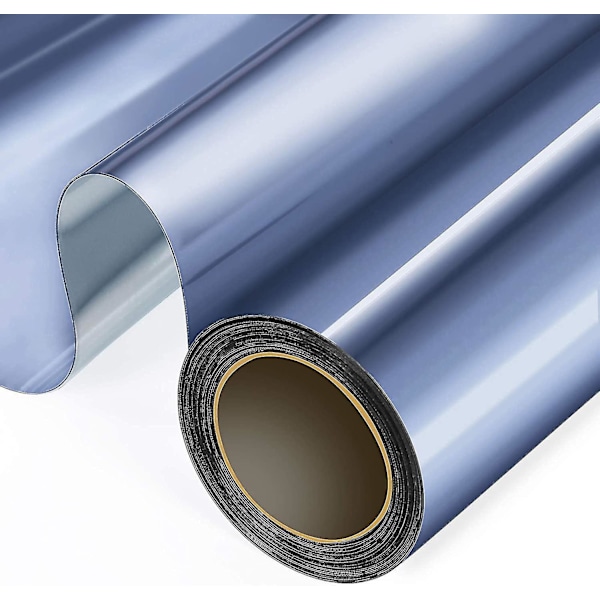 Envägs spegel fönster sekretessfilm dagtid anti UV solskydd värmekontroll reflekterande fönstertoning Blue silver 40x500 cm