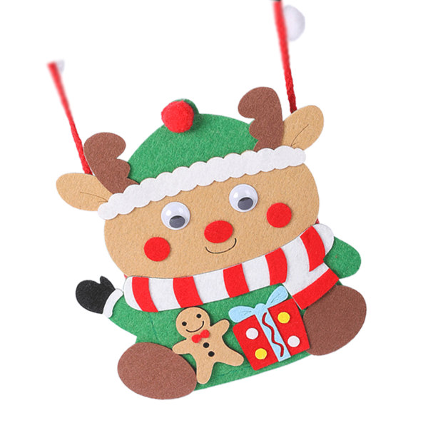 Jul DIY presentpåsar med handtag Söta Cross Body väskor för barn Jul DIY väskor elk