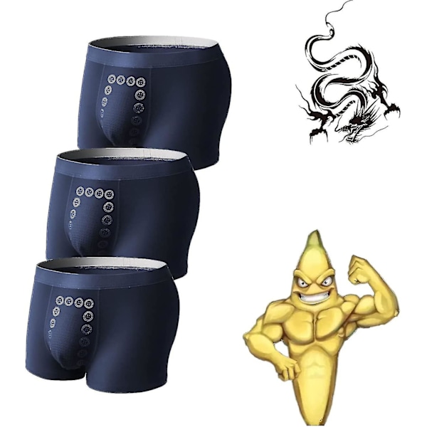 3kpl Eft Energia-kenttä-terapia Miesten Alusvaatteet, Energia-kenttä Terapia Miesten Alusvaatteet Energia-kenttä Terapia Miesten Housut -suzuka Dark blue XL