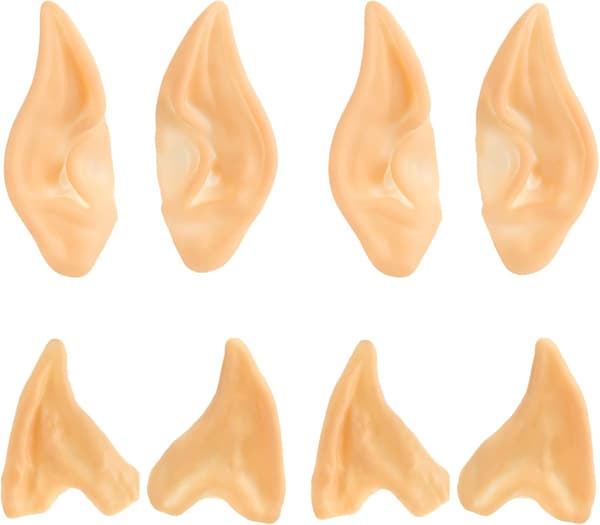 Latex Elf Ears, 4 par Fairy Pixie Elf Ears Spetsiga protesöron