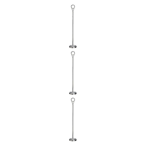 1/2/3/5 Bordnummerholder i rustfrit stål Skiltholder Fotostativ Til Silvery 40cm 3PCS