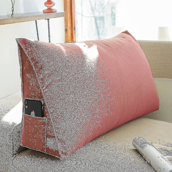 Triangulär sängkilkudde, ryggstöd, lässtöd - Yvan Pink 70*35*20cm