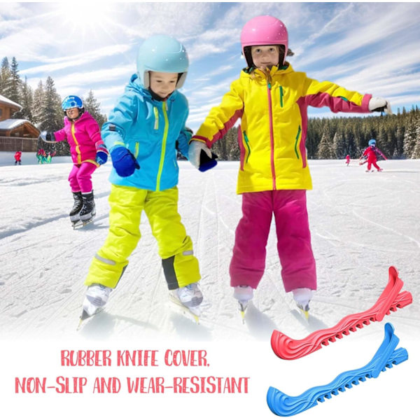 Luistimet, 2 kpl, jääkiekkoluistimet, luistimet, luistinsuojat, säädettävät taitoluistelusuojat, tarvikkeet Bluish red qd Bluish red S