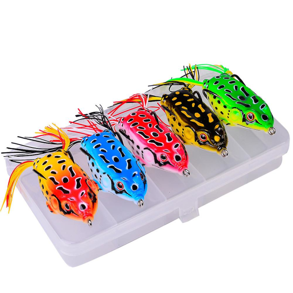 3d Eyed Frog Lures And Hooks, 5 Pack qd best