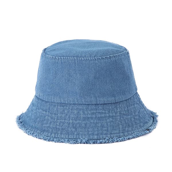 Blå #2 - Damebøttehatt med bred brem, sommer, reise, pakkbar, UPF